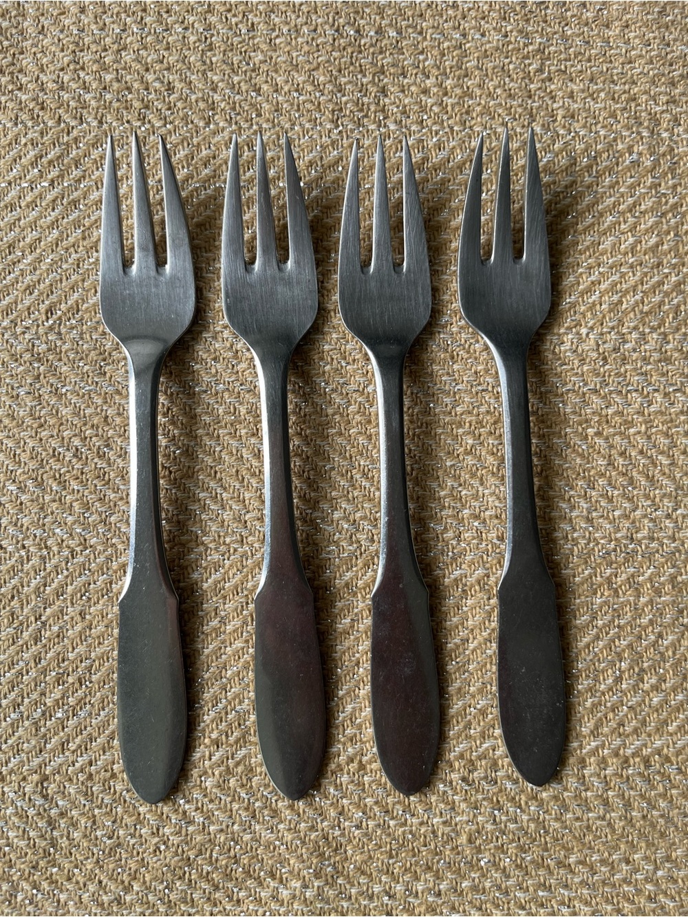 Mitra (Stainless) by GEORG JENSEN (DENMARK) Salad Forks (4)